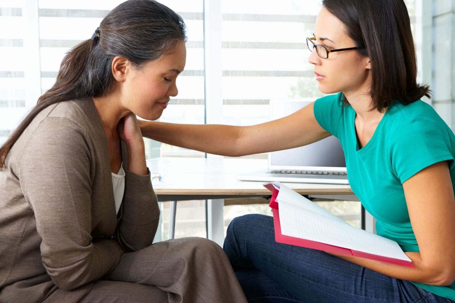 woman in dialectical behavior therapy session