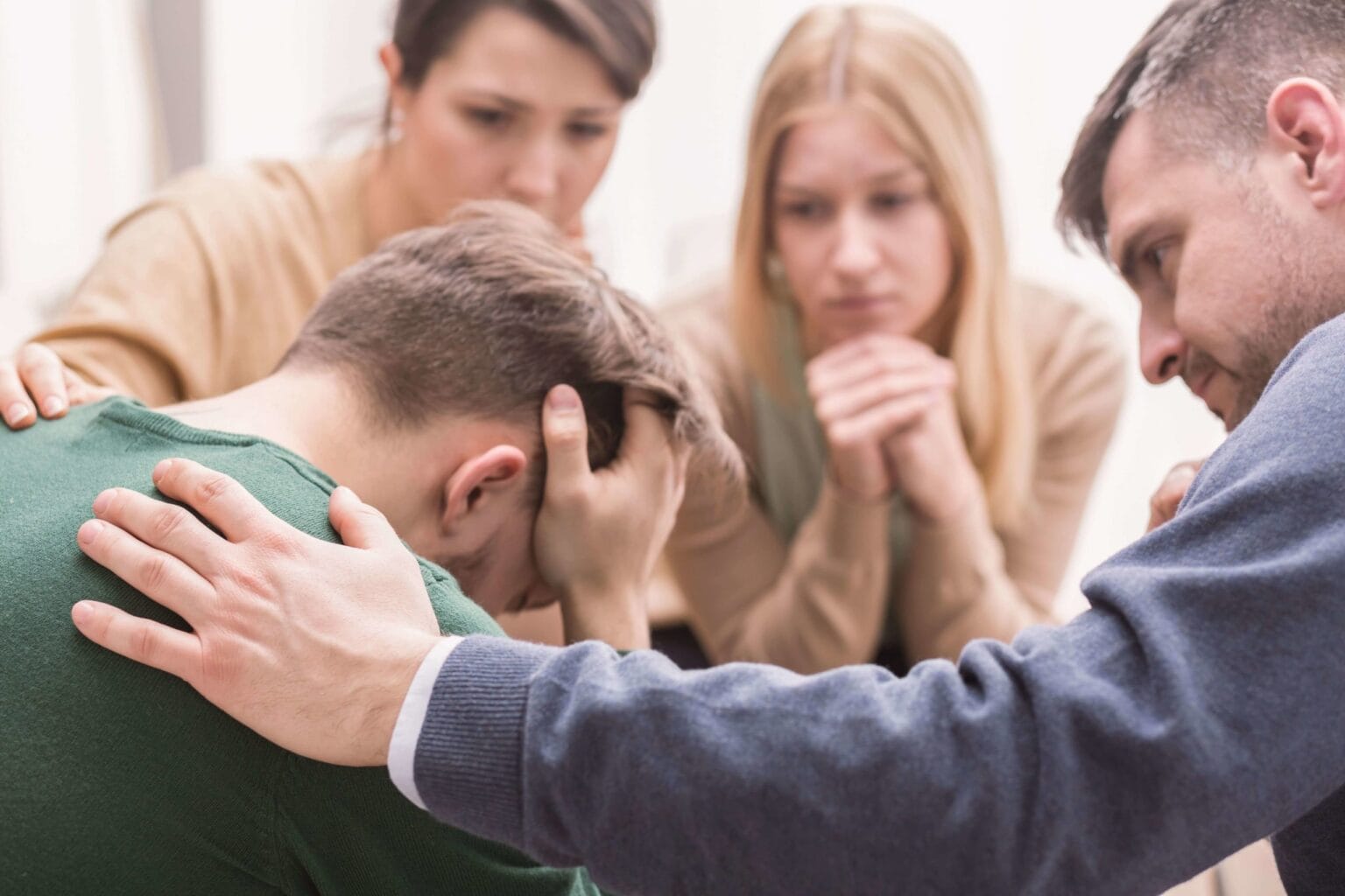 family supporting loved one addicted to meth